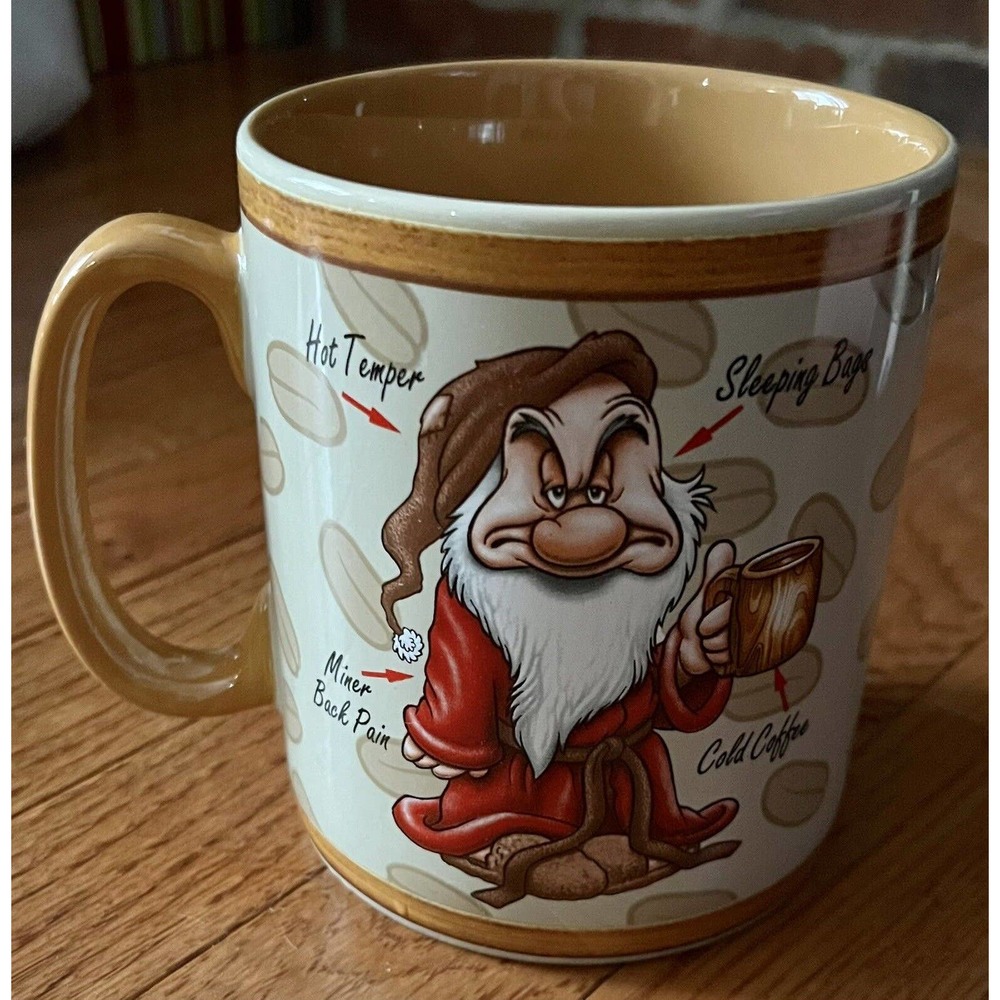 Walt Disney Theme Parks Wake Up Grumpy Coffee Tea Cocoa Mug 26oz Authentic